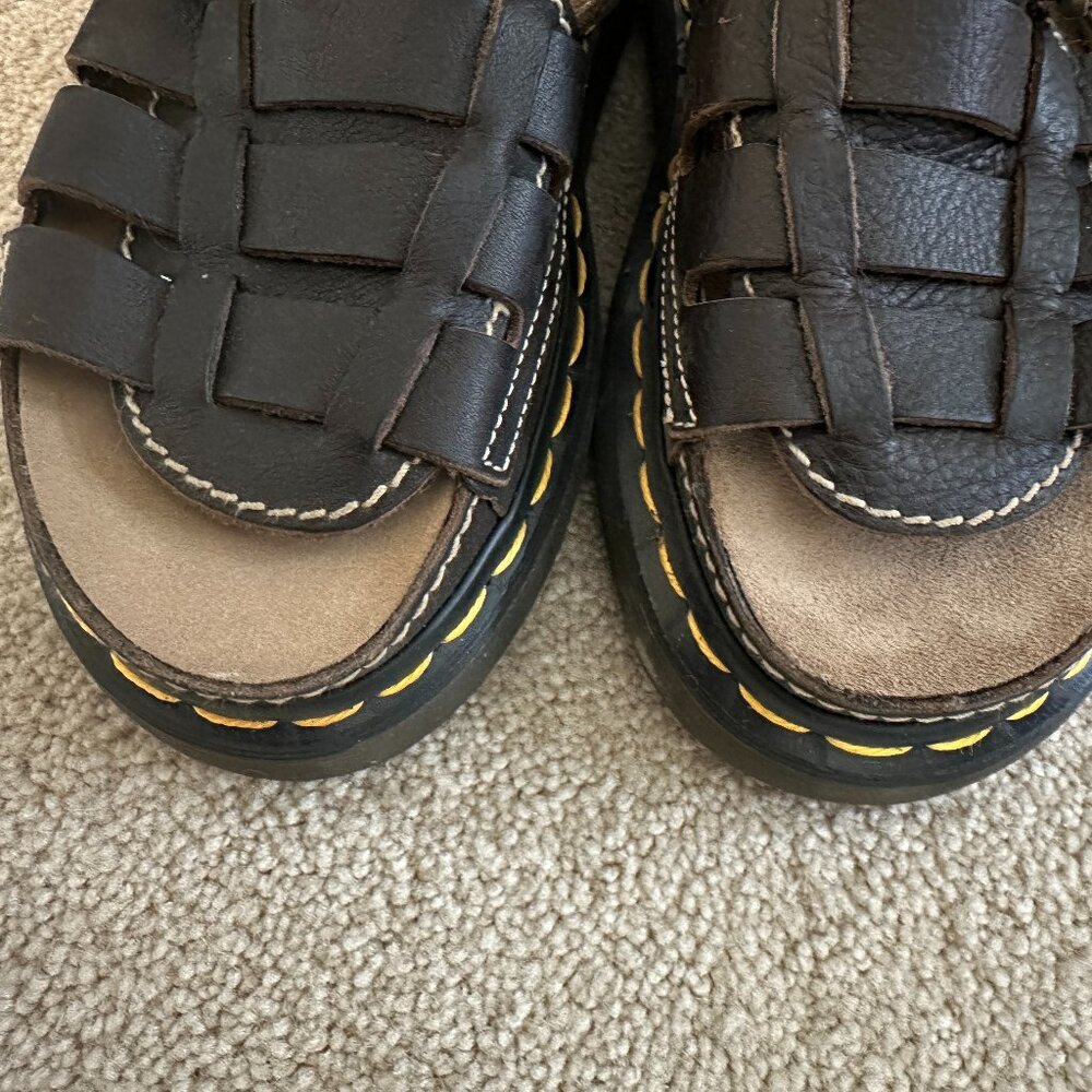 Dr. Martens VINTAGE 5A57 Slide Mule Sandal NWOT Oiled Leather Brown Women's 6 - Picture 4 of 10